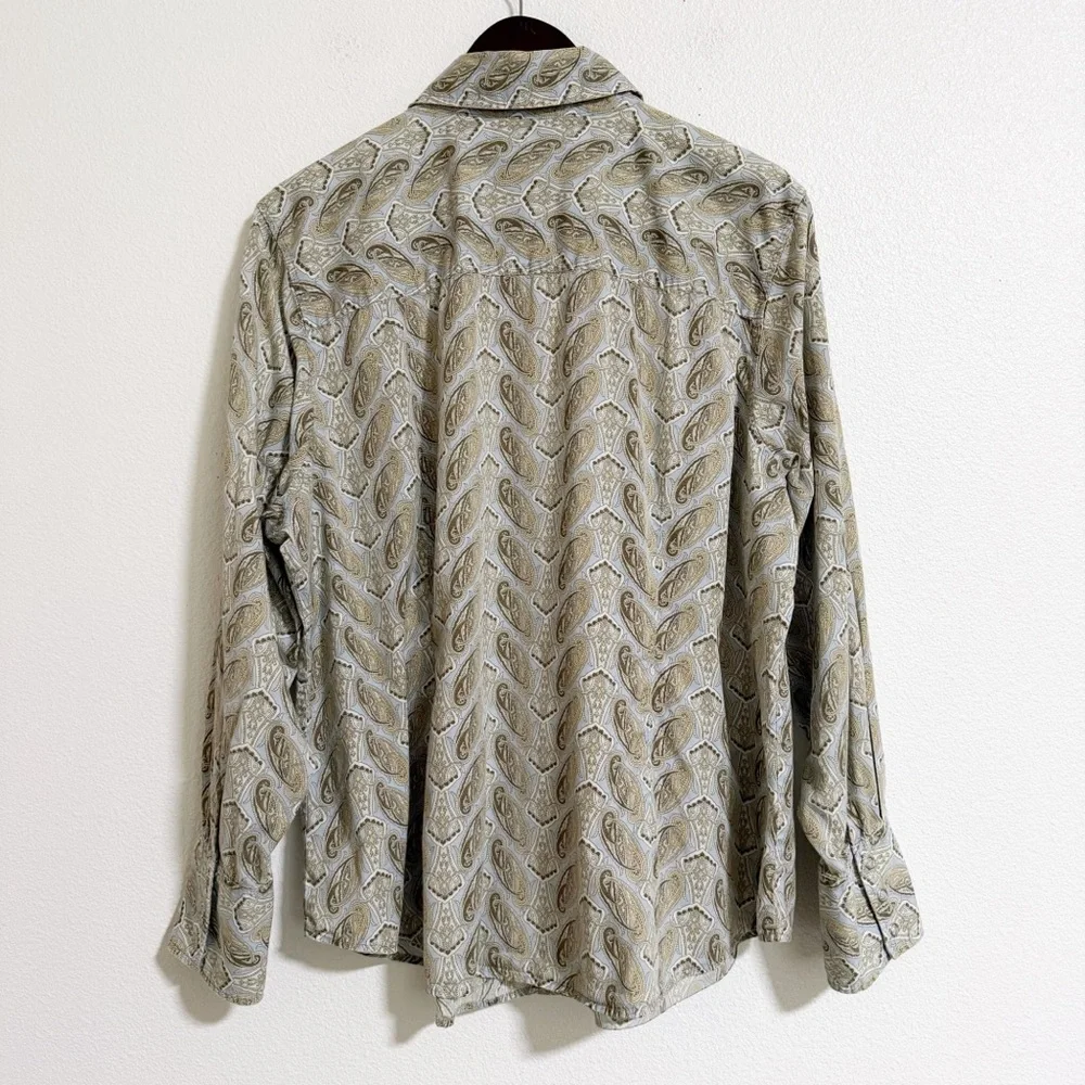Tommy Hilfiger Paisley Snap Button Up Blouse - Picture 2 of 8